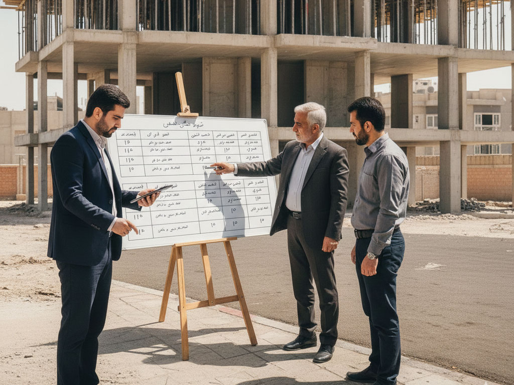 جدول‌های عرفی تقسیم سهم مالک و سازنده در مشارکت بر اساس مناطق